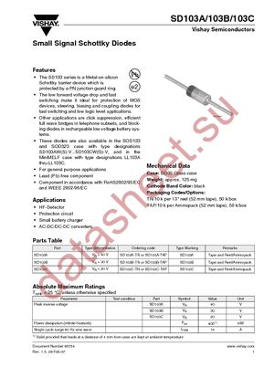 SD103C-TAP datasheet  